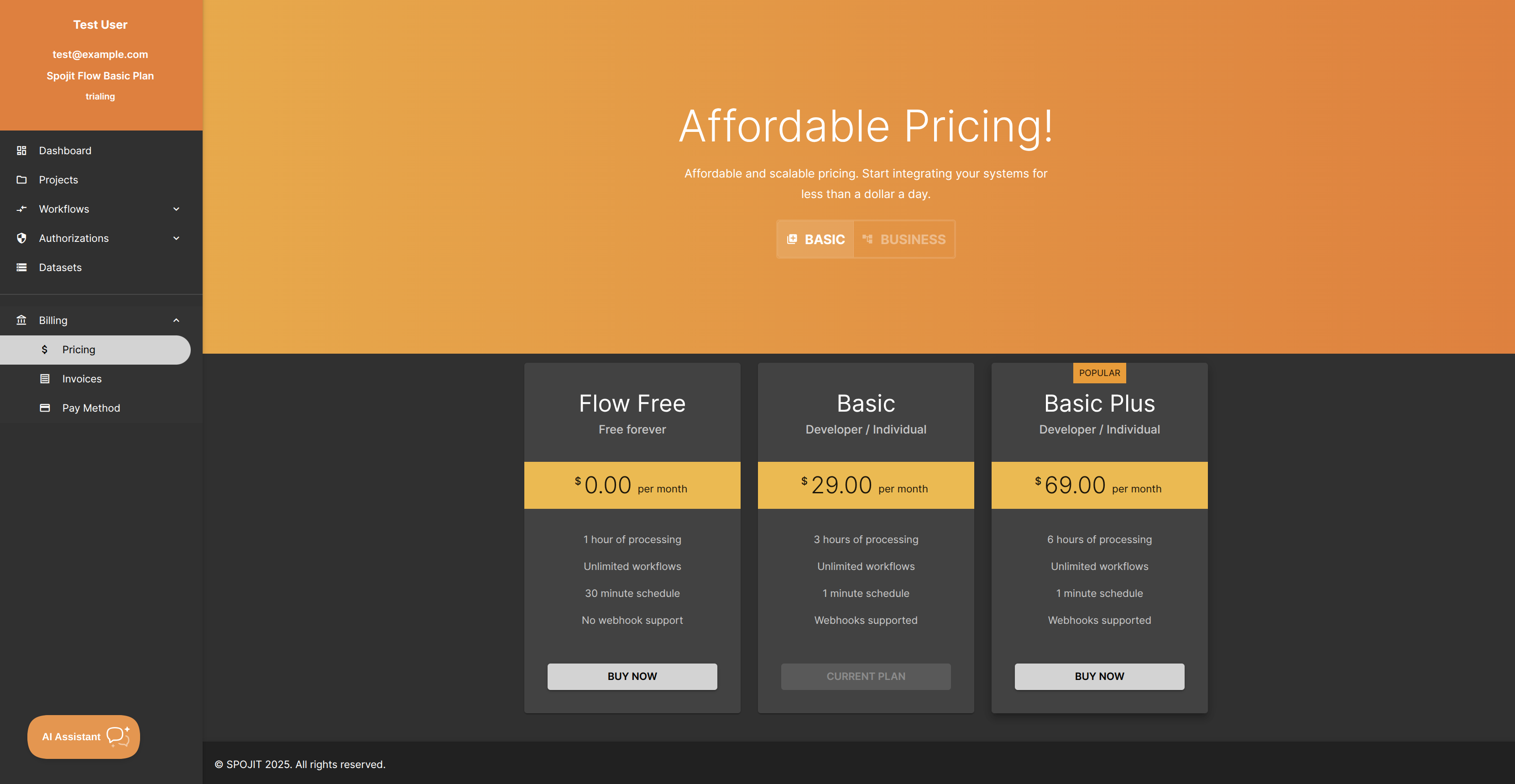 Access Pricing Page