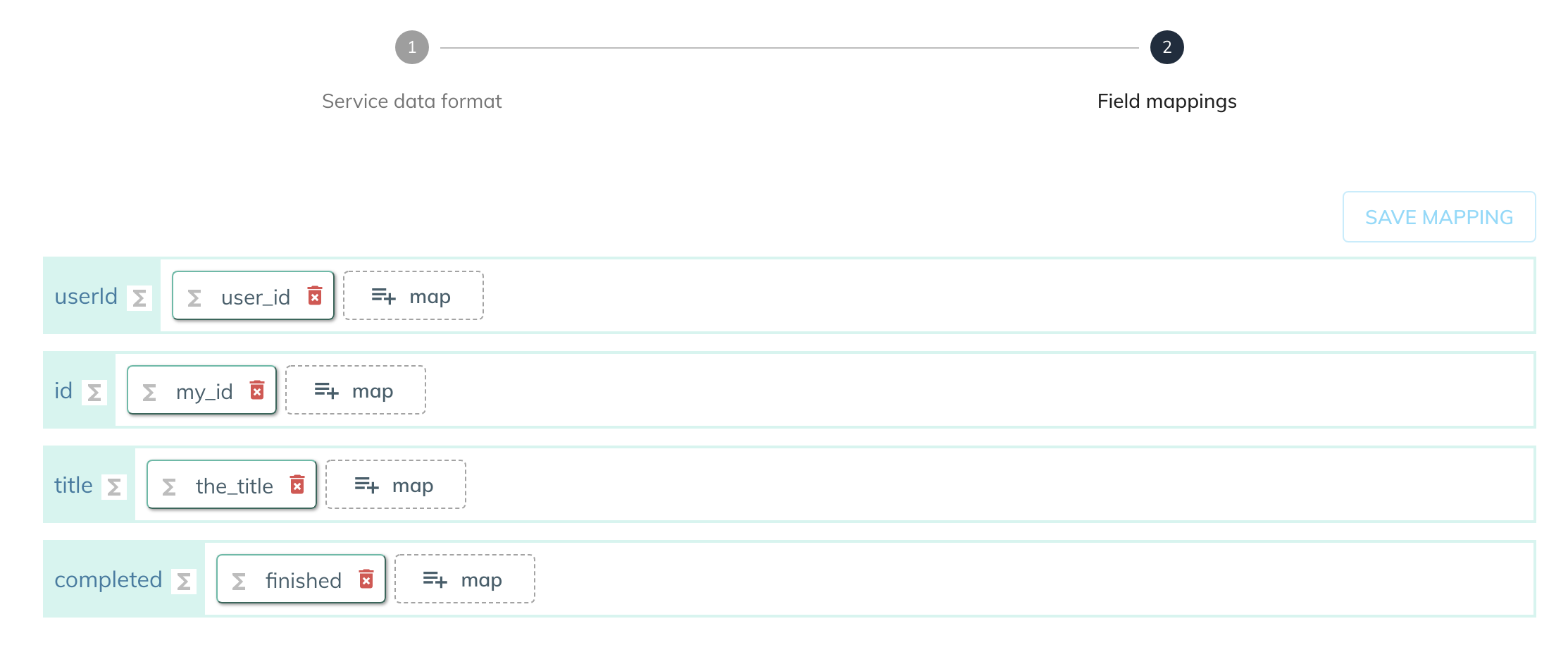 Mapper Service Mapping