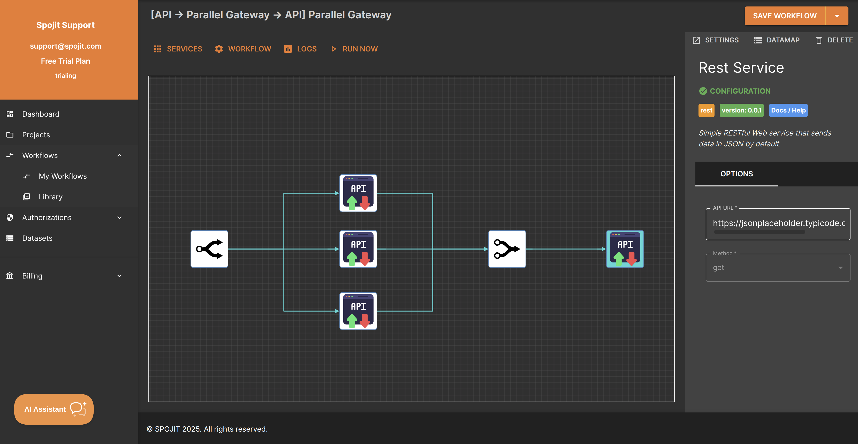 Workflow Designer - New workflow from template